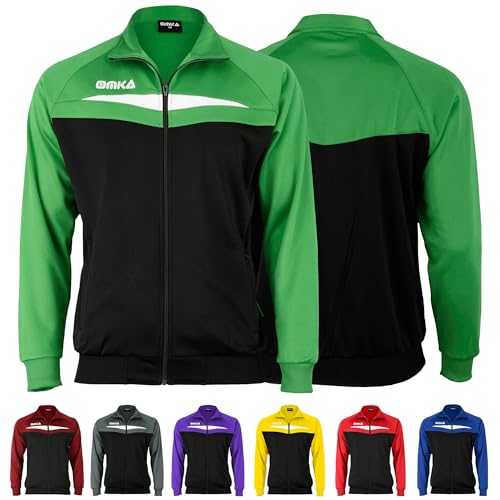 OMKA Optima Herren Trainingsjacke Sportjacke Joggingjacke in der 5x Farben, Hemdgröße:50, Farbe:Grün von OMKA