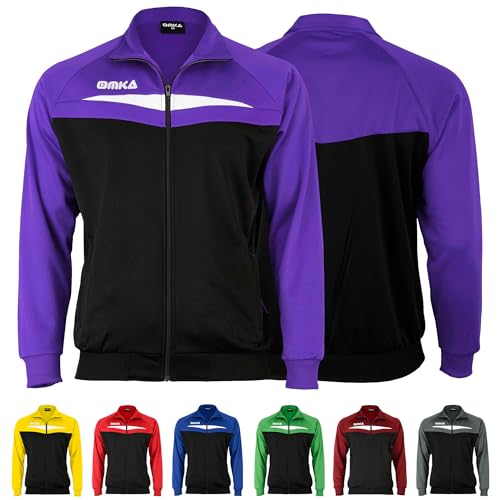 OMKA Optima Herren Trainingsjacke Sportjacke Joggingjacke in der 5x Farben, Hemdgröße:54, Farbe:Lila von OMKA
