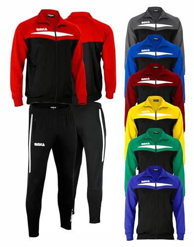 OMKA Trainingsanzug Sportanzug Jogginganzug Freizeitanzug Rot, S von OMKA