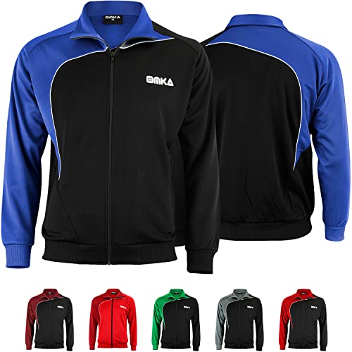 Optima Herren Trainingsjacke Sportjacke Joggingjacke, Größe:2XL, Farbe:Blau/Schwarz von OMKA