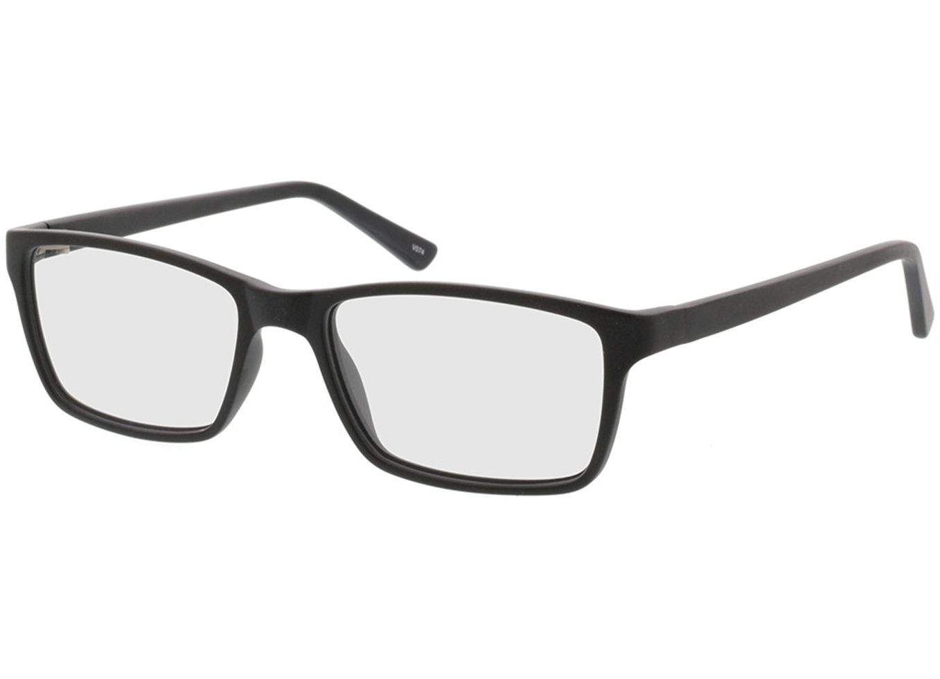 Arthur - matt schwarz Brillengestell inkl. Gläser, Vollrand, Rechteckig von Brille24 Collection