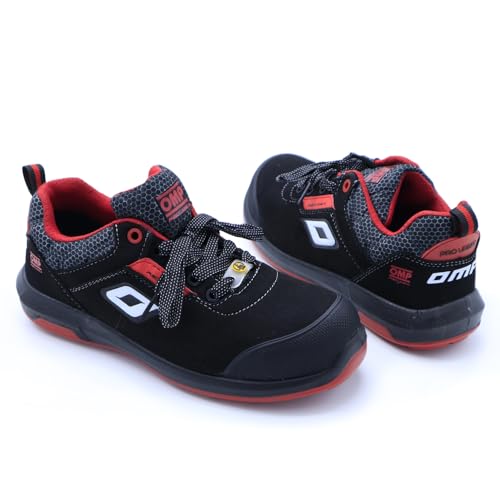 OMP MECCANICA SICHERHEITSSCHUHE S3 ESD PRO URBAN GRÖßE 38 SCHWARZ/ROT - ARBEITSSCHUHE METALLFREI UND RUTSCHFEST von OMP