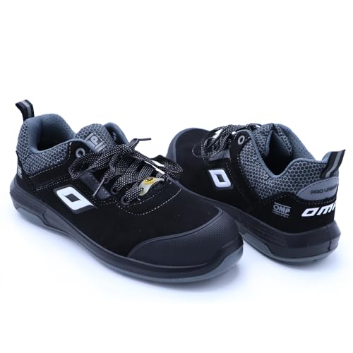 OMP MECCANICA SICHERHEITSSCHUHE S3 ESD PRO URBAN GRÖßE 48 SCHWARZ/GRAU - ARBEITSSCHUHE METALLFREI UND RUTSCHFEST von OMP