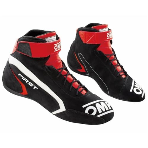 Omp Unisex First Race My2021 Laufschuhe, Rot/Schwarz, Größe 42 Fia 8856-2018 Bootsschuh, Standard, EU,42 EU von OMP