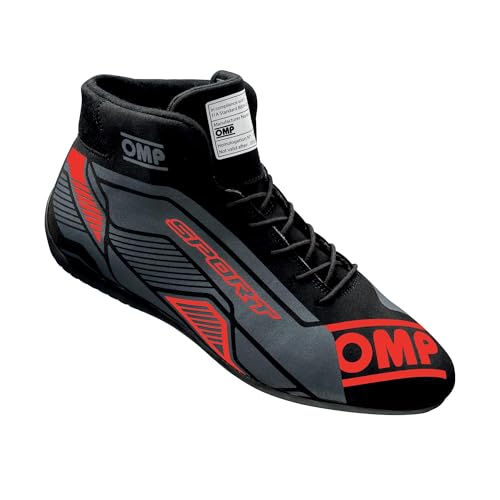 Omp Unisex Sport Stiefel My2022 Schwarz/Rot, Größe 43 EU Fia 8856-2018 Bootsschuh, Standard von OMP