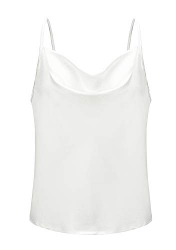 OMZIN Damen Ärmellos Crop Tops Weste Neckholder Backless Halter Tank Tops Kurz Oberteil Trägershirt Camisole Strandtops Tanktop,Weiß，L von OMZIN