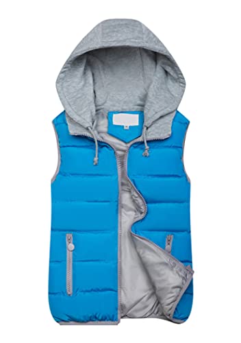 OMZIN Damen Daunenjacke Ohne Ärmel Kapuze Zip Farbe Dick Herbst Winter Mantel Weste Casual Blau L OMZIN Damen Daunenjacke Ohne Ärmel Kapuze Zip Farbe Dick Herbst Winter Mantel Weste Casual Blau L von OMZIN