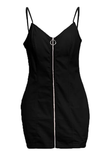 OMZIN Damen Sexy Trägerlos Party Kleid Sweetheart Neck Ärmellos Sommer Zip Up Mini Kleider Bodycon Mini Kleid BLK L OMZIN Damen Sexy Trägerlos Party Kleid Sweetheart Neck Ärmellos Sommer Zip Up Mini Kleider Bodycon Mini Kleid BLK L von OMZIN