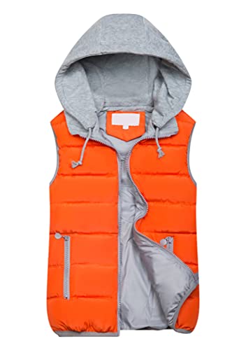OMZIN Damen Weste Übergangsweste Steppweste Ärmellos Sweatweste Jacke Outdoor Weste Orange L von OMZIN