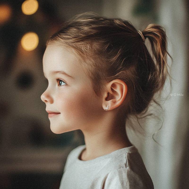 Bambi Hirsch Ohrstecker 750Er Gold Vermeil, Sterling Silber von OMiloStudio