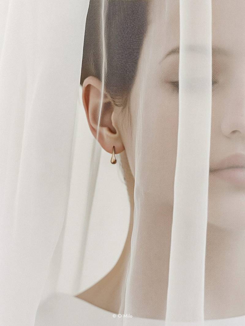 Gold Vermeil Hoop Ohrringe, 925 Sterling Silber, Minimalist Hochzeit | Delia von OMiloStudio