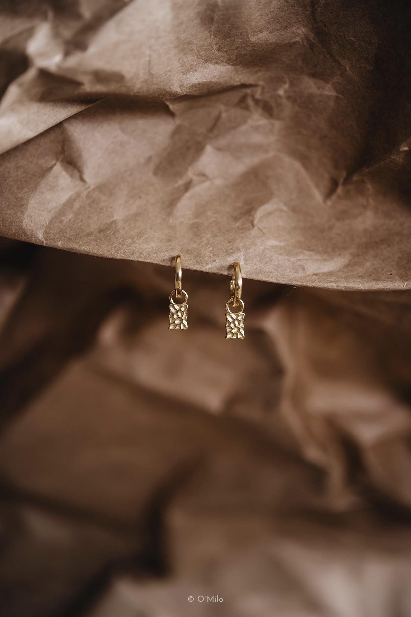Mini Gold Ohrringe 18K Vermeil Sterling Silber Mini Gold Ohrringe 18K Vermeil Sterling Silber von OMiloStudio