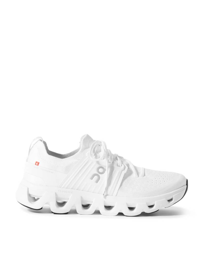 ON - Cloudswift 4 Rubber-Trimmed Stretch-Knit Running Sneakers - Men - White - US 9.5 von ON