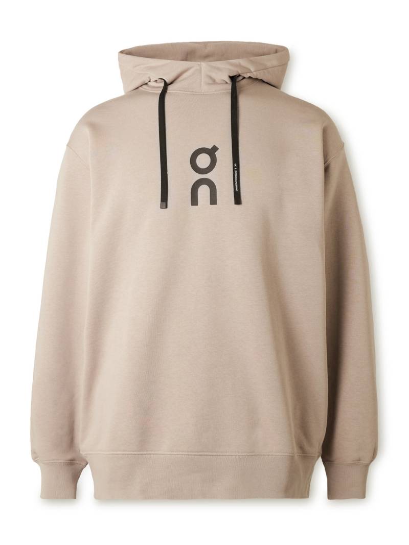 ON - Club Logo-Print Organic Cotton-Blend Jersey Hoodie - Men - Neutrals - XXL von ON
