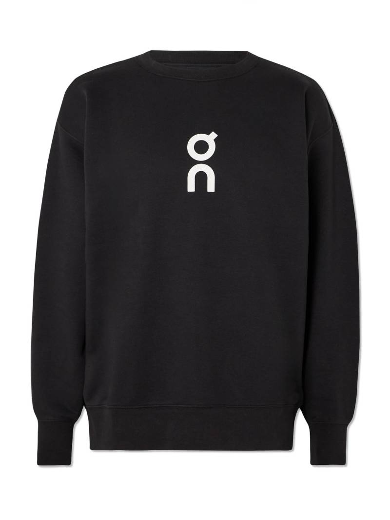 ON - Club Logo-Print Organic Cotton-Blend Jersey Sweatshirt - Men - Black - XXL von ON
