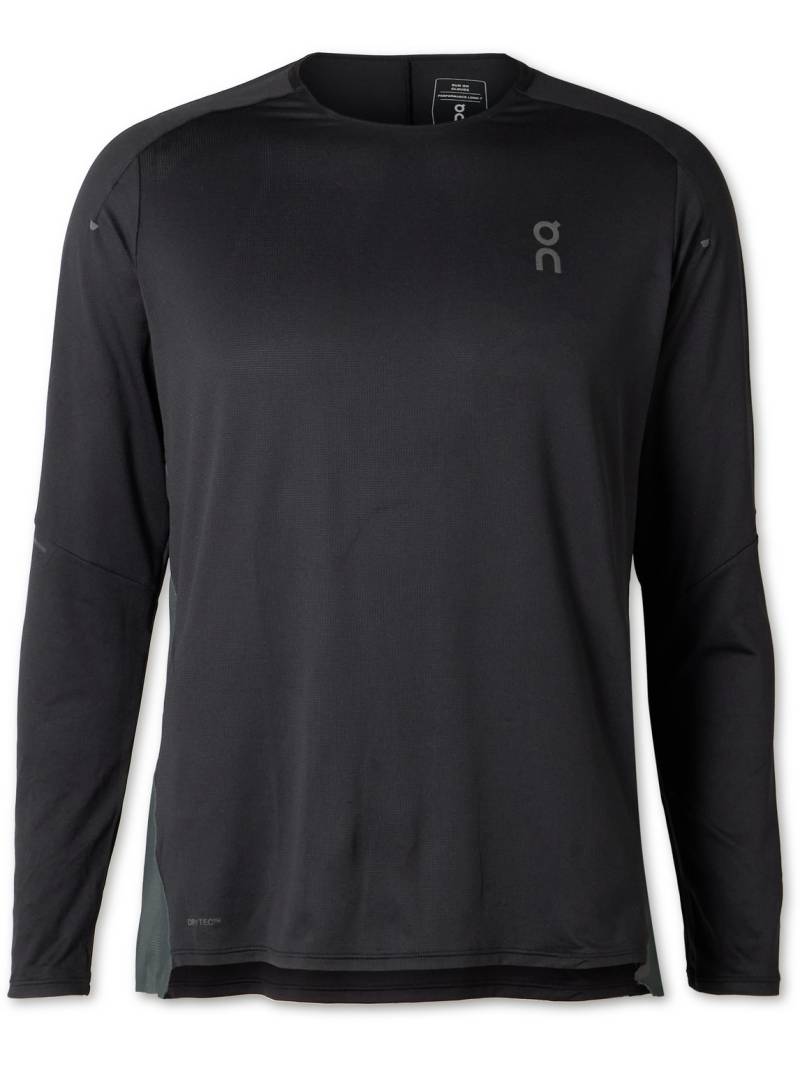 ON - Performance Slim-Fit Stretch Recycled-Jersey and Mesh Top - Men - Black - M von ON