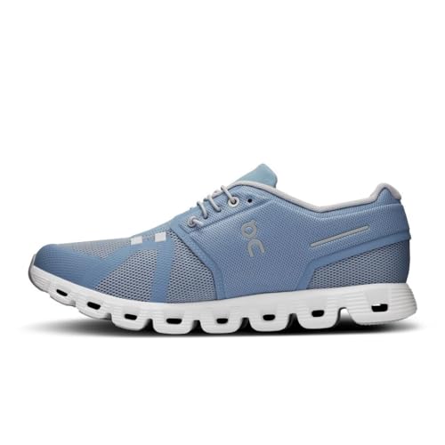 ON Running Cloud 5 Sneaker Trainer Schuhe (Chambray/White, EU Schuhgrößensystem, Erwachsene, Numerisch, M, 46) von ON