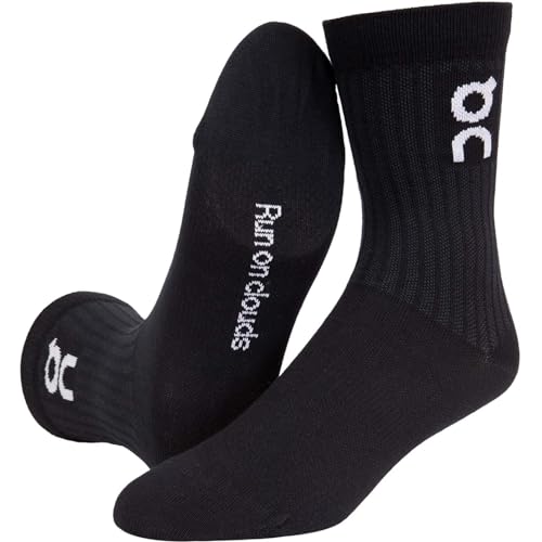 ON Running Logo Socks Socken 3er Pack (DE/NL/SE/PL, Numerisch, 46, 48, Regular, Regular, black) von ON