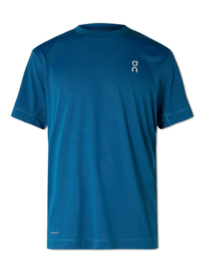 ON - Train-T Logo-Print ON DryTec™ T-Shirt - Men - Blue - S von ON