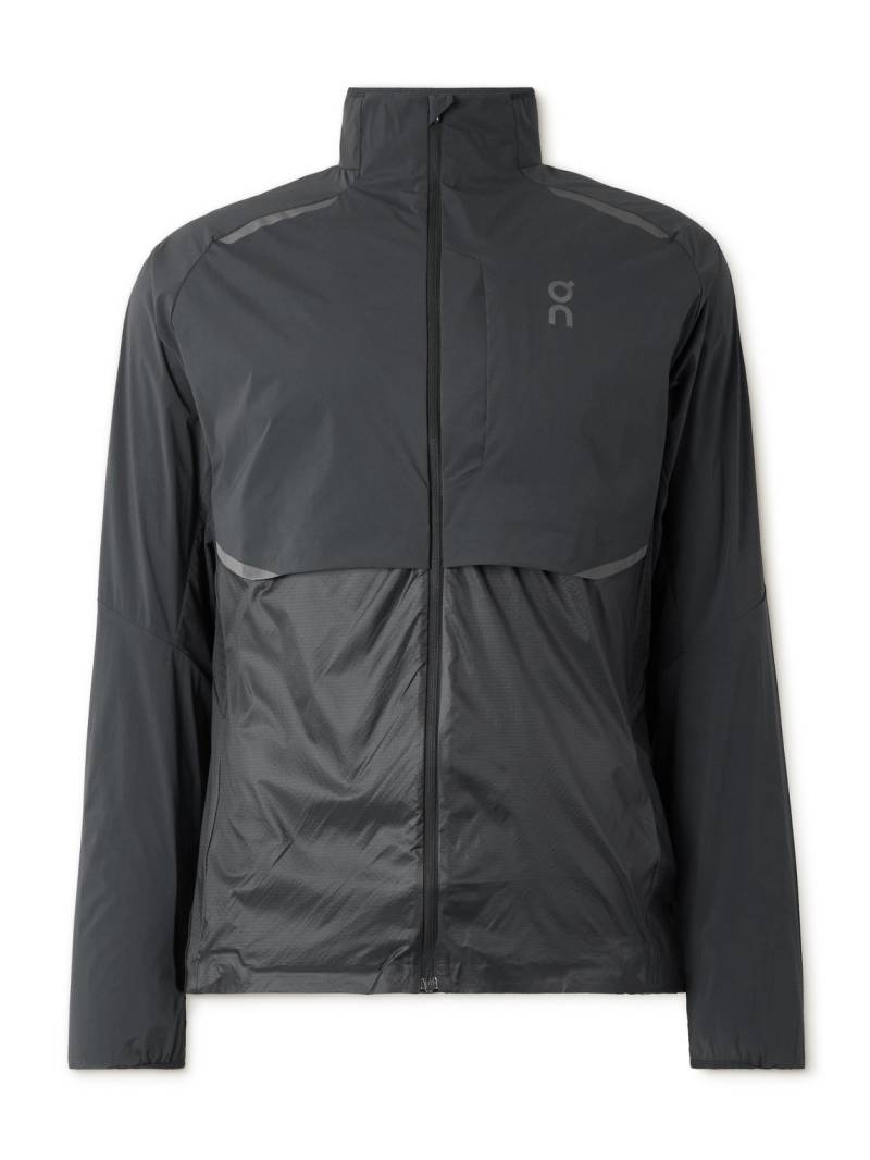ON - Weather Slim-Fit Logo-Print Recycled-Shell and Micro-Ripstop Jacket - Men - Black - XS ON - Weather Slim-Fit Logo-Print Recycled-Shell and Micro-Ripstop Jacket - Men - Black - XS von ON
