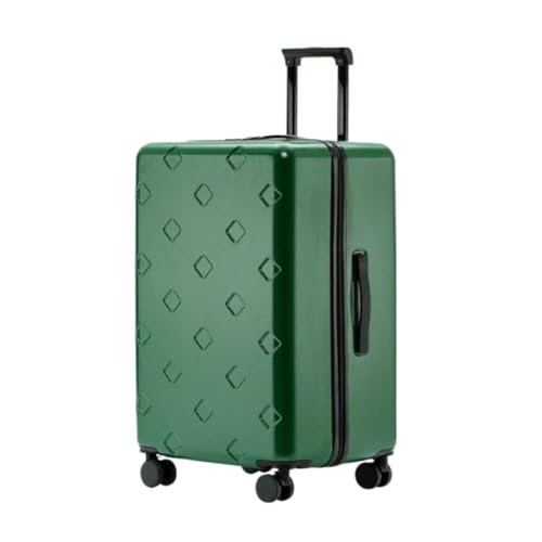 ONCALZNCA Koffer Gepäck Damen Trolley Koffer Herren 61.0 cm Student Code Gepäck Lederkoffer 50.8 cm Boarding Case Koffer, grün, 20in von ONCALZNCA