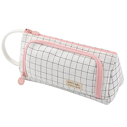 ONCCI Federmäppchen Mädchen Mäppchen Federtaschen Große Kapazität Teenager Etui Stifte Pencil Case für Schule & Büro (Gitter) von ONCCI