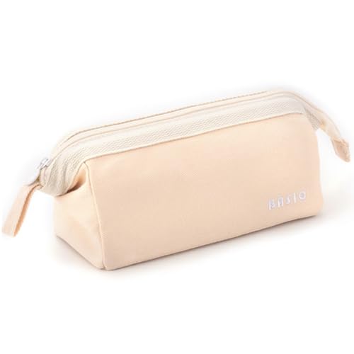 ONCCI Federmäppchen Mädchen Mäppchen Federtaschen Große Kapazität Teenager Etui Stifte Pencil Case für Schule & Büro (Beige) von ONCCI