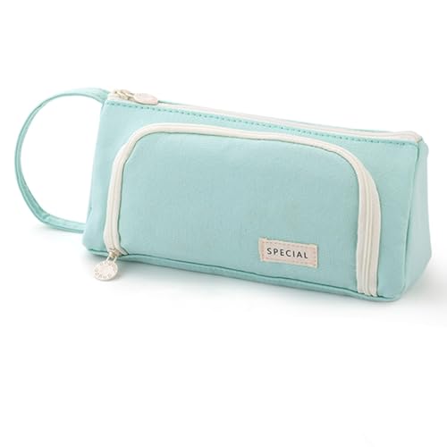 ONCCI Federmäppchen Mädchen Mäppchen Federtaschen Große Kapazität Teenager Etui Stifte Pencil Case für Schule & Büro (Creme-lichte Grün) von ONCCI