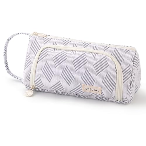 ONCCI Federmäppchen Mädchen Mäppchen Federtaschen Große Kapazität Teenager Etui Stifte Pencil Case für Schule & Büro (Diamant-Grau) von ONCCI