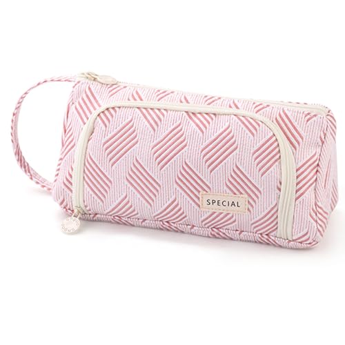 ONCCI Federmäppchen Mädchen Mäppchen Federtaschen Große Kapazität Teenager Etui Stifte Pencil Case für Schule & Büro (Diamant-Pink) von ONCCI