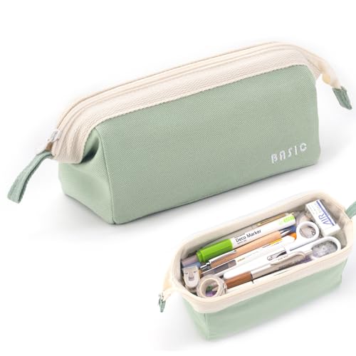 ONCCI Mäppchen Federmäppchen Mädchen Federtaschen Große Kapazität Teenager Etui Stifte Pencil Case Stifttasche Organizer für Schule & Büro(Grün) von ONCCI