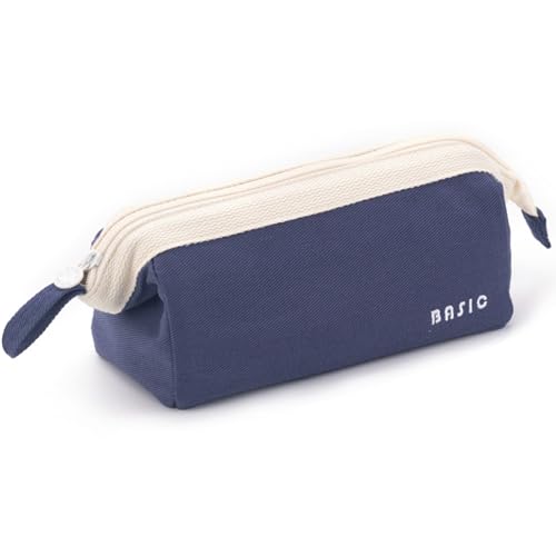 ONCCI Mäppchen Federmäppchen Mädchen Federtaschen Große Kapazität Teenager Etui Stifte Pencil Case Stifttasche Organizer für Schule & Büro (Navy) von ONCCI