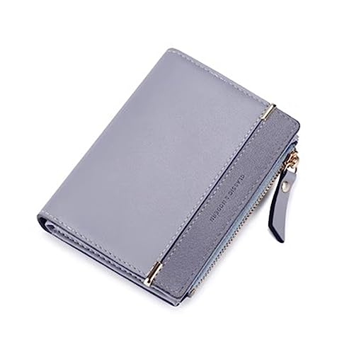 Damen Geldbörse Damen-Geldbörse mit kurzem Reißverschluss, Bifold Geldbörse Damen Klein (Farbe : Blau, Size : 13x2.1x10cm) von ONDIAN