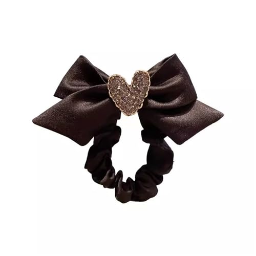 Damen Haarseil Strass-Herz-Stirnband, elegantes Schleifenhaar für Frauen Mädchen von ONDIAN