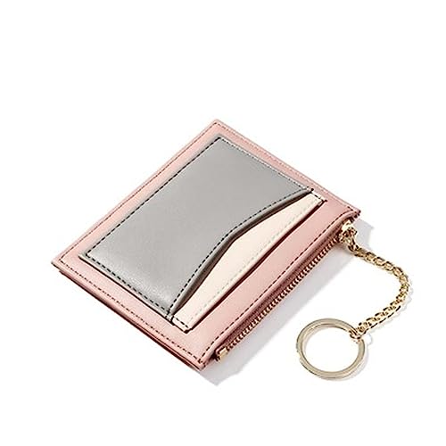 Geldbörse für Damen Damen-Mini-Geldbörse, leicht, Kurze Geldklammer Kleine Damengeldbörse (Farbe : Rosa, Size : 11.5x9.5x1.3cm) von ONDIAN