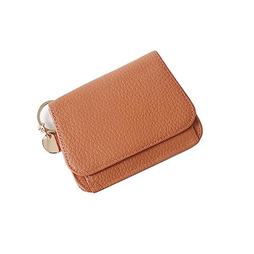 Geldbörse für Damen Leder-Geldbörse, Damen-Geldbörse aus Leder mit Reißverschluss Kleine Damengeldbörse (Farbe : Gelb, Size : 13x2.5x10cm) von ONDIAN