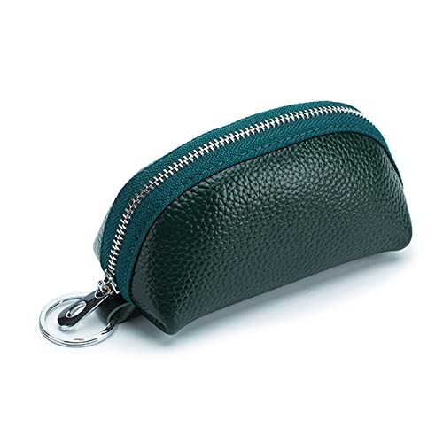 Geldbörse für Damen Mini Schlüsseltasche Damen Haushalt Auto Große Kapazität Leder Multifunktionstasche Kleine Damengeldbörse (Farbe : Dark Green, Size : 12x6x5cm) von ONDIAN