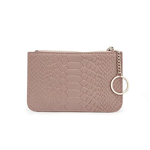 Geldbörse für Damen Mini-Schlüsseltasche mit Reißverschluss for Damen, Kurze Geldbörse aus Leder Kleine Damengeldbörse (Farbe : Rosa, Size : 15.5x1.5x10cm) von ONDIAN