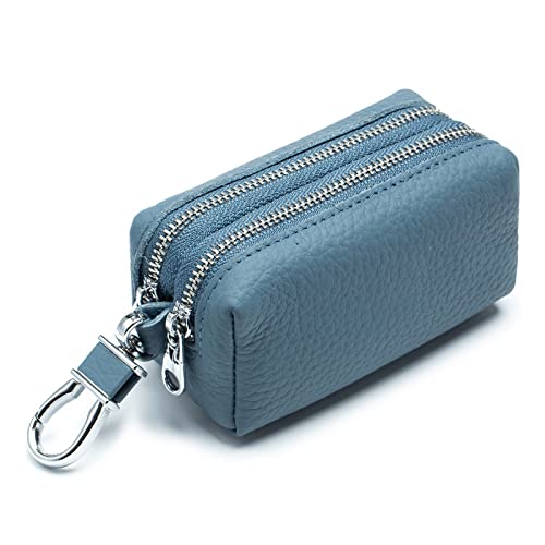 Geldbörse für Damen Schlüsseltasche mit großer Kapazität, doppelte, weiche multifunktionale Kartentasche for Männer und Frauen Kleine Damengeldbörse (Farbe : Denim Blue, Size : 11.5x6.5x5.3cm) von ONDIAN