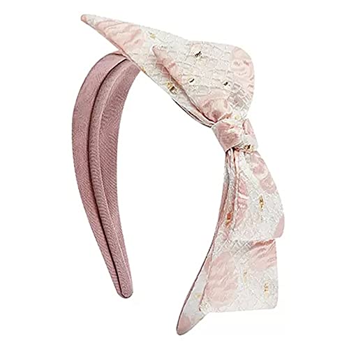 Haarreifen für Damen Haarband mit gepunkteten Haarbändern for Teenager-Mädchen Stirnbänder (Farbe : Rosa, Size : 18x15cm) von ONDIAN