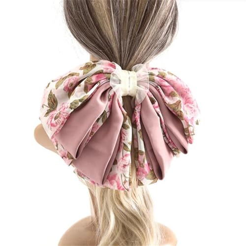 Haarspangen mit Schleife, mehrschichtig, Spleißschleife, Chiffon, Satin, Haarnadel, Kopfschmuck für Frauen von ONDIAN