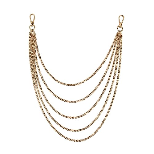 Kette für Jeans Hosenkette Punk-Taillenkette for Männer und Frauen für Männer und Frauen (Farbe : Gold, Size : One Size) von ONDIAN