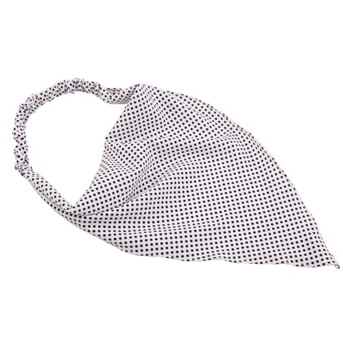Kopftücher Damen Küchen-Dreiecks-Stirnband, elastisches Dreieckstuch, Haarband für Frauen Mädchen (Farbe : Weiß, Size : One Size) von ONDIAN