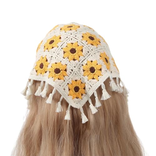 Kopftücher Damen Wickel-Turban-Stirnband, kreativer Strickschal, Haarband für Frauen Mädchen (Farbe : Gelb, Size : One Size) von ONDIAN