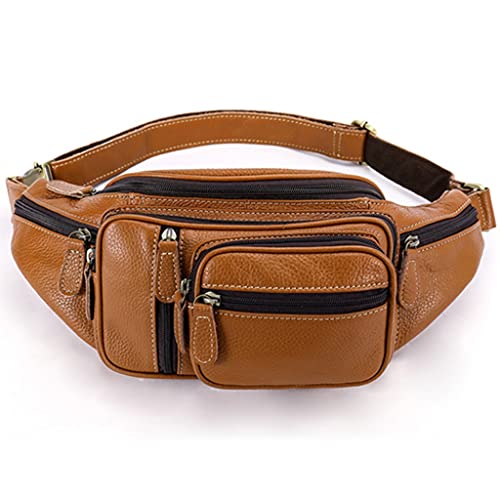 Leder Reise Taille Pack Fanny Pack Männer Leder Gürtel Taille Tasche Handy Tasche Brust Messenger Tasche für Mann von ONDIAN