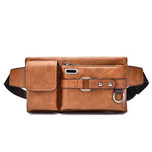 Männer Taille Fanny-Pack Gürtel Bum Tasche Geldbörse Beutel Reise Männlichen PU Leder Kreuz Körper Schulter Messenger Sling Brust Hüfte Taschen von ONDIAN