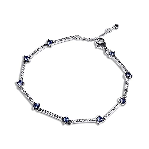 ONDIAN Armband Sterling 925 Funkelnde blaue Steinarmbänder für Damen 16 cm von ONDIAN