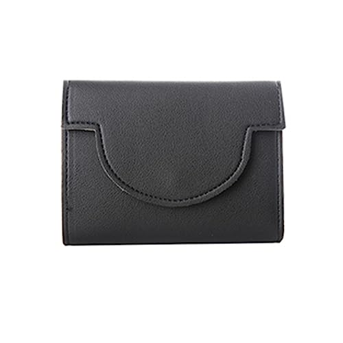 ONDIAN Damen Geldbörse Damen-Clutch mit einfacher Geldbörse und kurzer Geldbörse Geldbörse Damen Klein (Farbe : Black, Size : 12x9cm) von ONDIAN