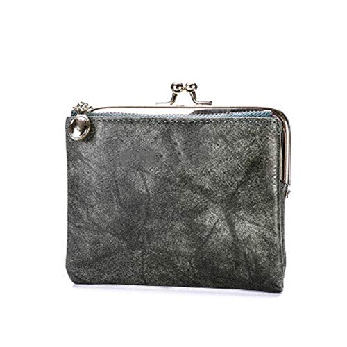 ONDIAN Damen Geldbörse Damen Kurze Geldbörse Retro Multifunktionales Kartenetui Einfache Geldbörse Geldbörse Damen Klein (Farbe : A, Size : 15x10x5cm) von ONDIAN