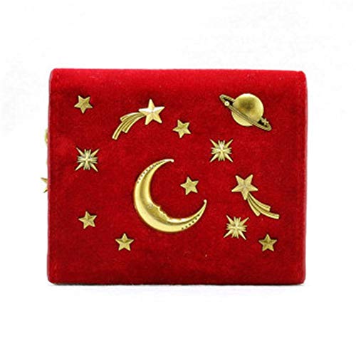 ONDIAN Damen Geldbörse Damen-Pack Velvet Starry Short Wallet Galaxy-Kartenhalter aus Metall Geldbörse Damen Klein (Farbe : D, Size : 8.5x10x2.5cm) von ONDIAN